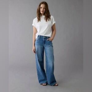 American Eagle Ultra Low Rise Wide Leg Jeans